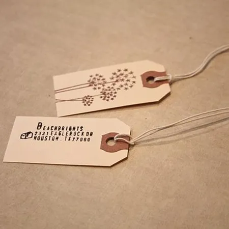Shipping Tags printed with a custom design